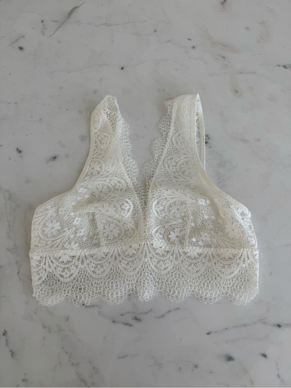 Lace Bralette - White - Small